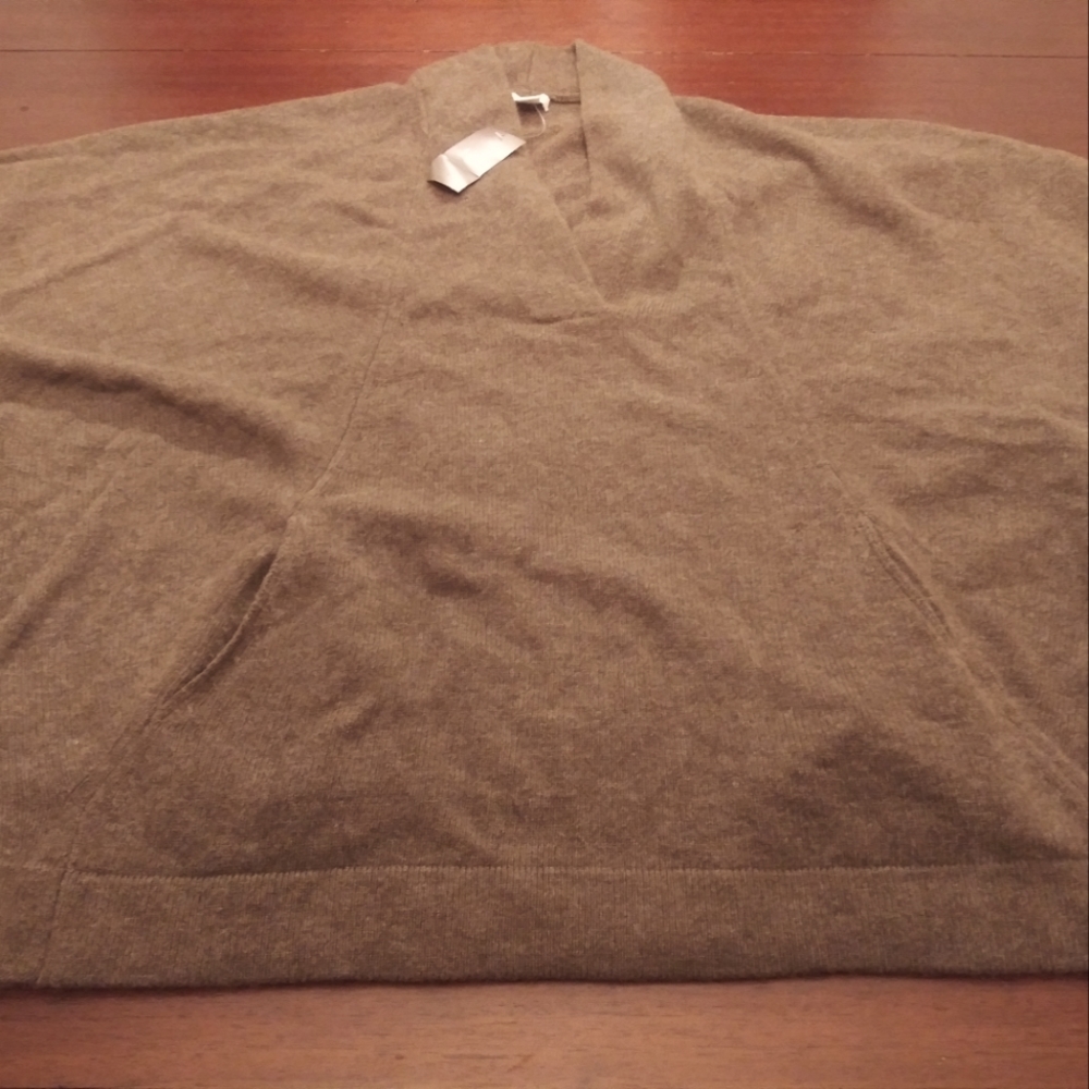 NWT J Jill Pure Jill Wool Poncho Style Sweater Sz S/M